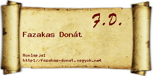 Fazakas Donát névjegykártya